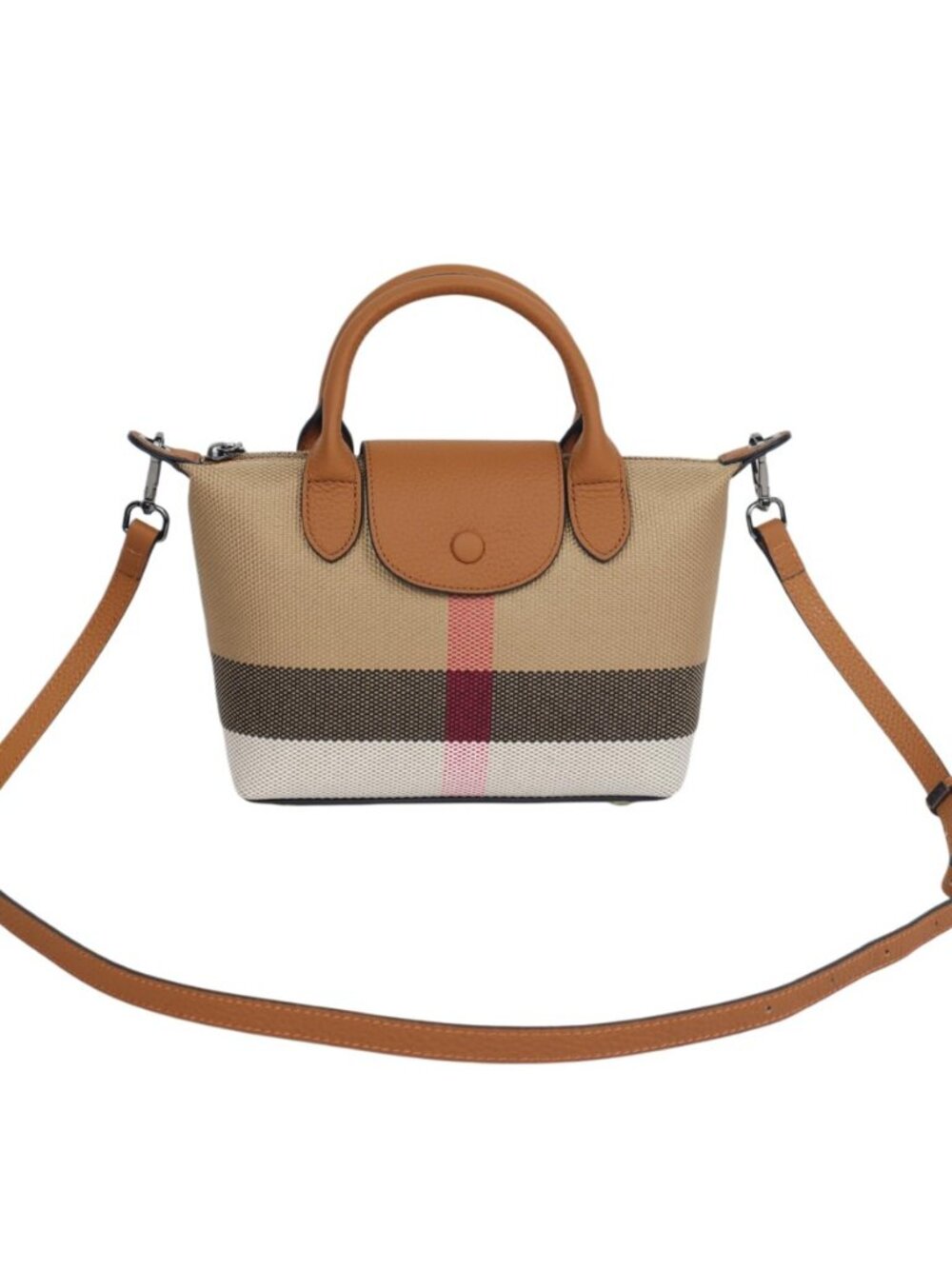 Mini Plaid Purse Leather Trimmed Handbags for women crossbody bag